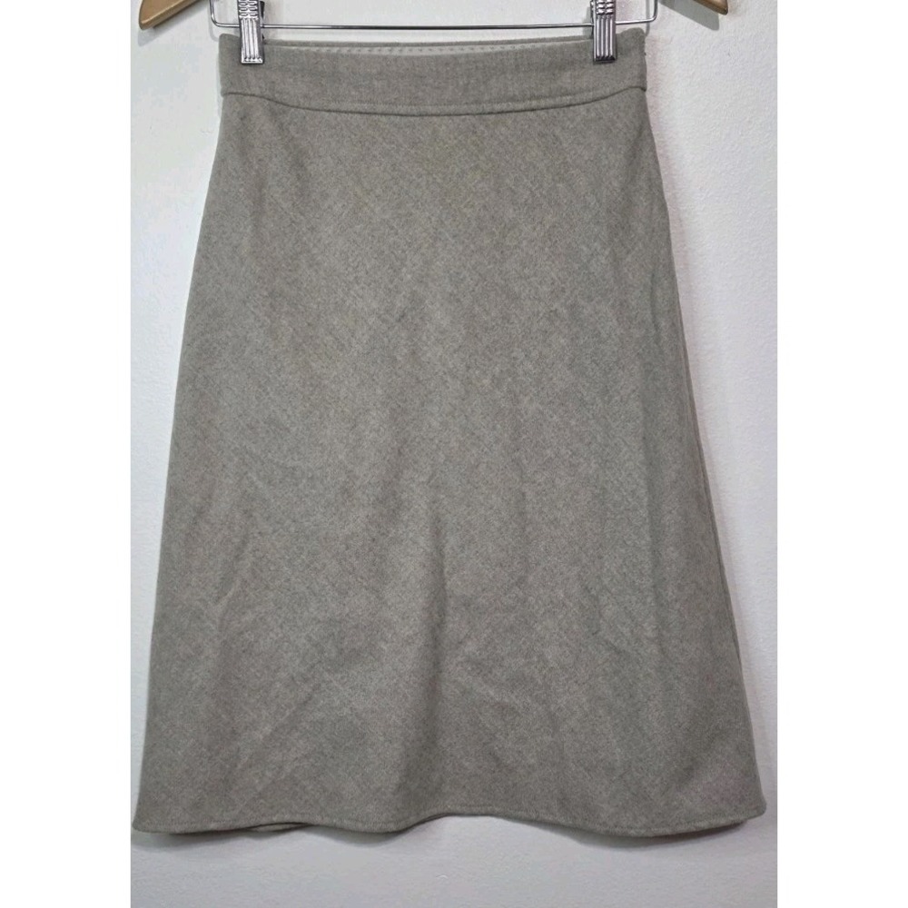 Aritzia Babaton Wool Blend Skirt Gray 0 ALine Career Casual Staple Basic Zip Up